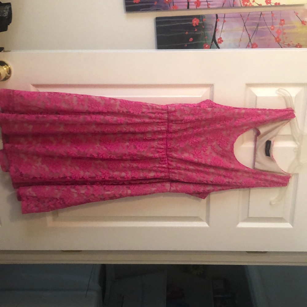 Pink lace dress